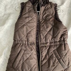 Nordstrom faux fur quilted vest